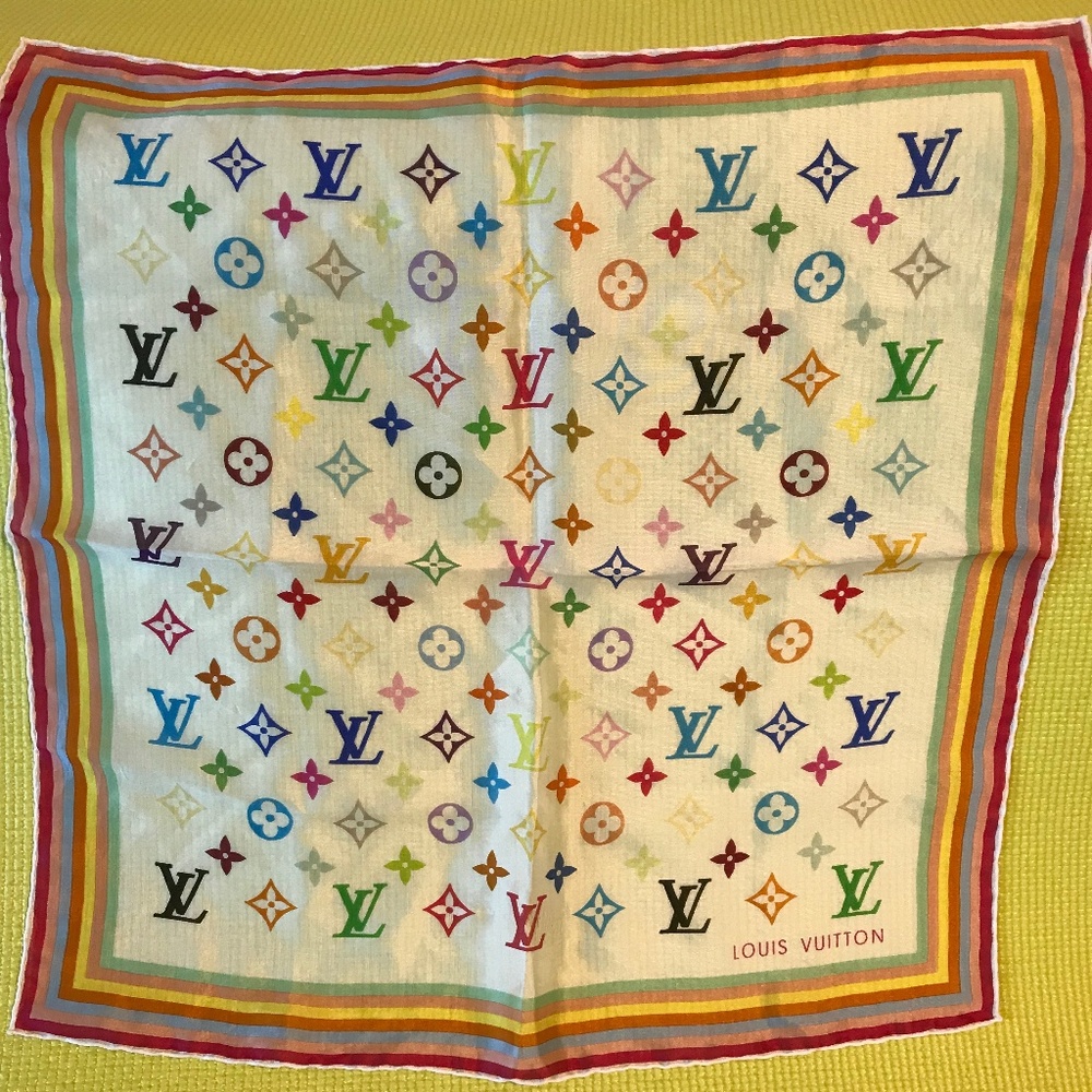 LOUIS VUITTON Multicolored Silk Bandana
